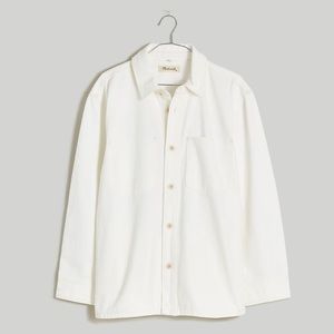 White denim chore jacket - madewell
